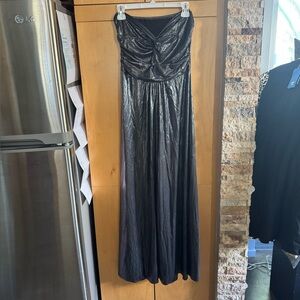 Elegant Black Strapless Gown NWOT